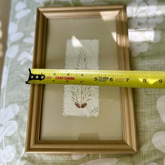 VTG Handmade Framed Floral Crafted Cottagecore Art Wall Hanging Decor - Picture 5 of 6